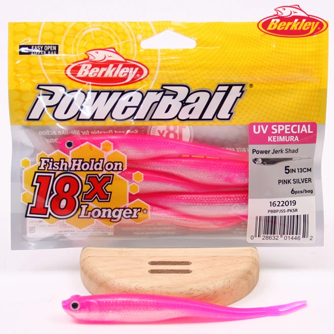 버클리 파워 저크쉐드 UV 듀얼컬러 5인치 광어다운샷 대광어 웜, 1개, 10g, PKSR 핑크실버 - 쿠팡