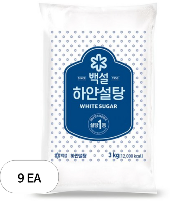 백설 하얀설탕, 3kg