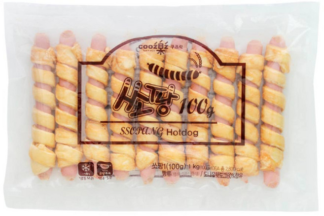 쿠즈락 쏘팡핫도그 페스츄리핫도그 매직핫도그, 1kg, 1개