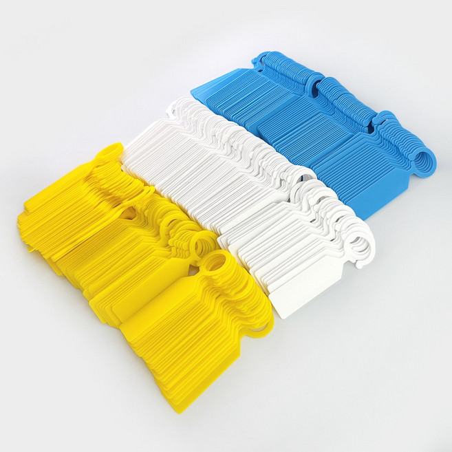 나무이름표걸이 원예 걸이 형 네임택 식물 고리 100p 나무 이름표, 옐로우