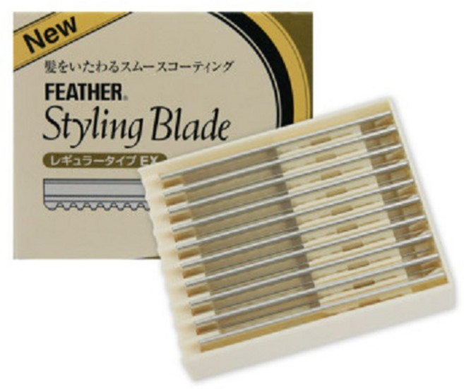 FEATHER 스타일링 일자 레자날 10개입 1개, 실버