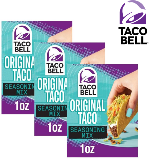 [Taco Bell] [2+1] 타코벨 타코 시즈닝 소스 파우더 믹스 28g Taco Bell Original Taco Seasoning Mix, 3개