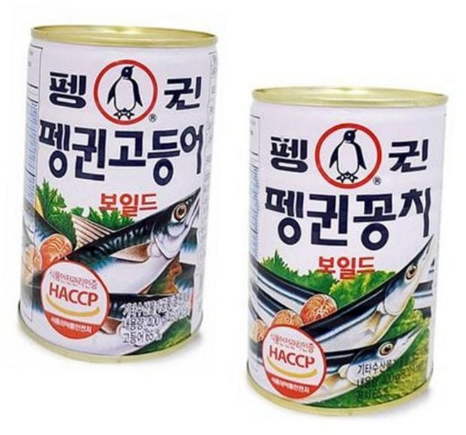 [고등어] 펭귄 고등어 꽁치 통조림 400g 생선캔 김치찌개용 자취생반찬 펭귄통조림