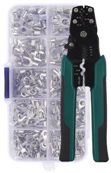 라인테크 터미널 압착단자 320p 와이어스트리퍼 압착기세트, 1개