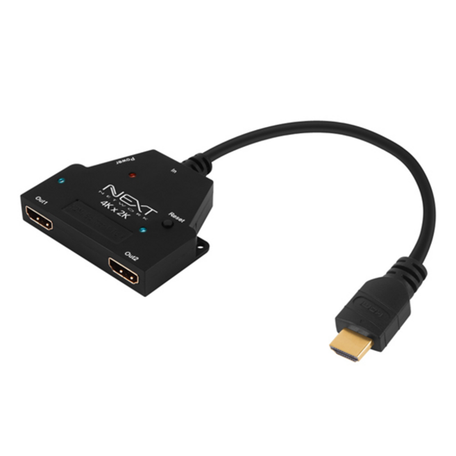NEXT-4202SPC4K 1:2 HDMI 4K 모니터분배기, 블랙, 1개