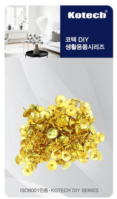 (주)코텍스 금색 압정 압핀 K-6751, 1개, 본상품선택