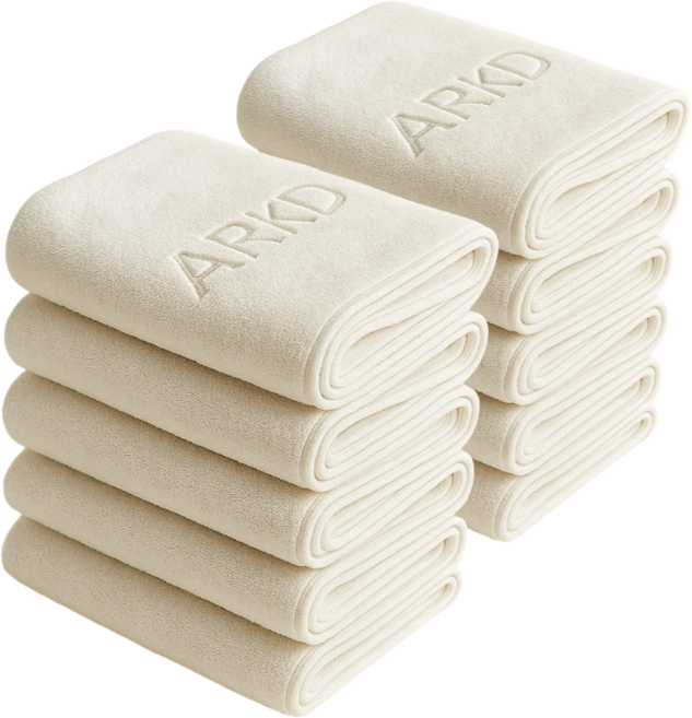 아크디 먼지없는 호텔 고급 수건, 10개, 오트