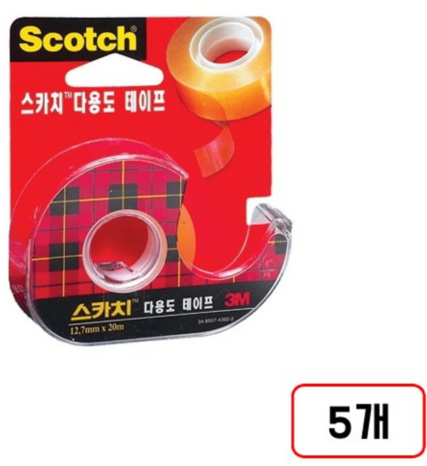 3M)스카치테이프(523D/12mm*30m), 5개