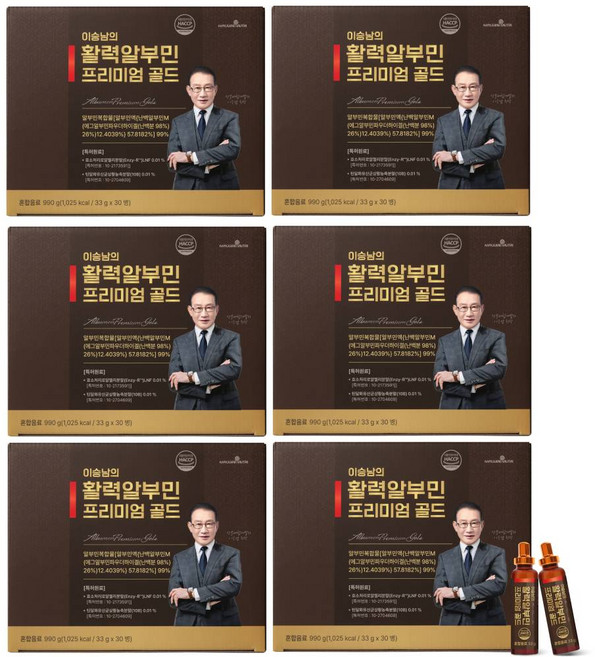 이승남 당제로 마시는 고함량 활력 알부민 프리미엄 골드 특허원료, 180개, 34ml