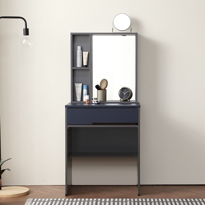 공간사이 루시 600 수납 화장대, 네이비