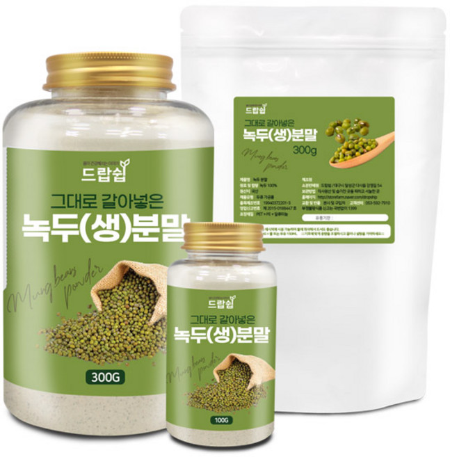 녹두(생)분말(국산) 모음 녹두 가루 전 빈대떡 반죽, 녹두[생]분말[국산] 300g[통], 1개