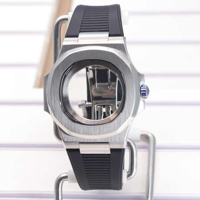 호환 40mm 시계 케이스 스틸 브레이슬릿 사파이어 글래스 방수 모드 노틸러스 Nh35 Nh36 Nh34 Nh70 무브먼트 30.8mm 다이얼, [01] for NH34 35 36 38, [04] Silvery 2