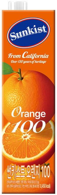 썬키스트 오렌지 주스 1L, 4개