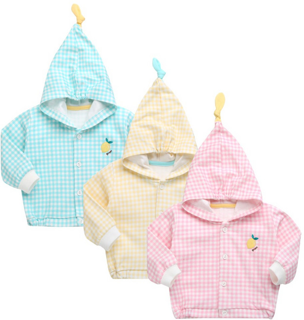 그린베베 국내생산 영유아용 봄가을용 레모니 후드점퍼(단품)