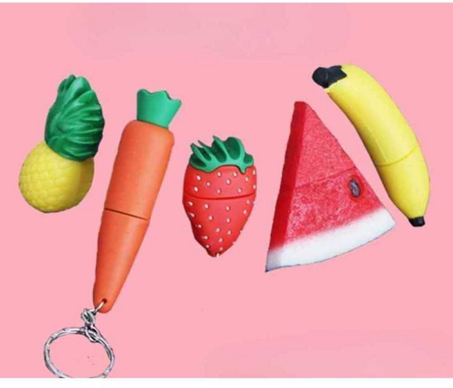 과일모양 귀여운 usb 드라이브 특이한 당근 미니 선물, 1개, 64G 수박