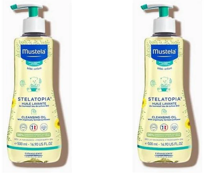 Mustela 스텔라토피아 클렌징 오일 500ml 2팩 - 쿠팡