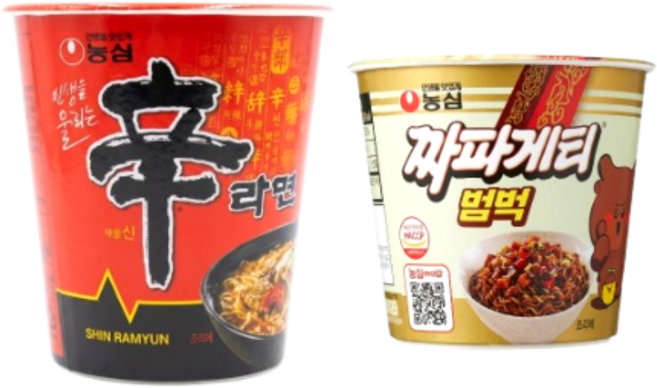 신라면 소컵 +짜파게티 범벅 소컵 세트, 30개