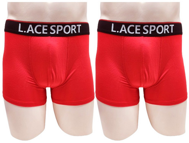 큐비엔 남성 빨강 인견 기능성 드로즈 2종