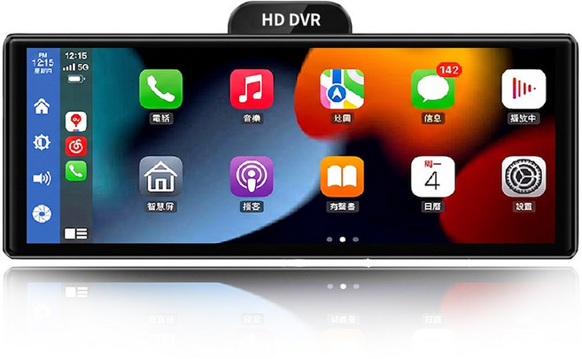 【JINPEI 錦沛】4K UHD 觸控10吋螢幕 CarPlay 電子後視鏡 行車紀錄器, JD-18B, 無記憶卡, 1GB