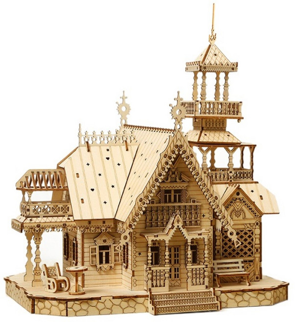 싱글레이드 무드등 뮤직박스 3d 퍼즐, 동화속별빛별장, 267피스, 1개