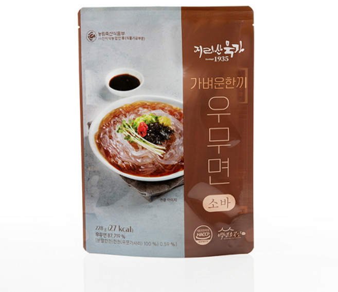 (무료배송)지리산 청정자연의 맛 그대로 춘향골 참묵/3대를 이은 전통 묵[춘향골] 가벼운 한끼 칼로리 센스 우무채/가벼운 한끼 우무면 228g(소바용) x 2ea, 2개, 228g