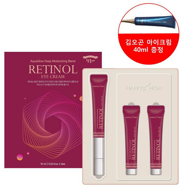 참좋다 레티놀 딥 모이스춰라이징 진동 아이크림 15ml x 3개 _ 아이크림 추가 증정, 45g, 1개