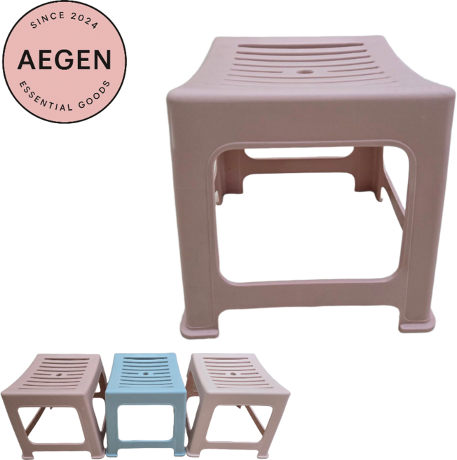 Aegen 다용도 목욕의자 임산부 어르신 화장실 겸용 안전 의자, 누드핑크 (Nude Pink), 1개