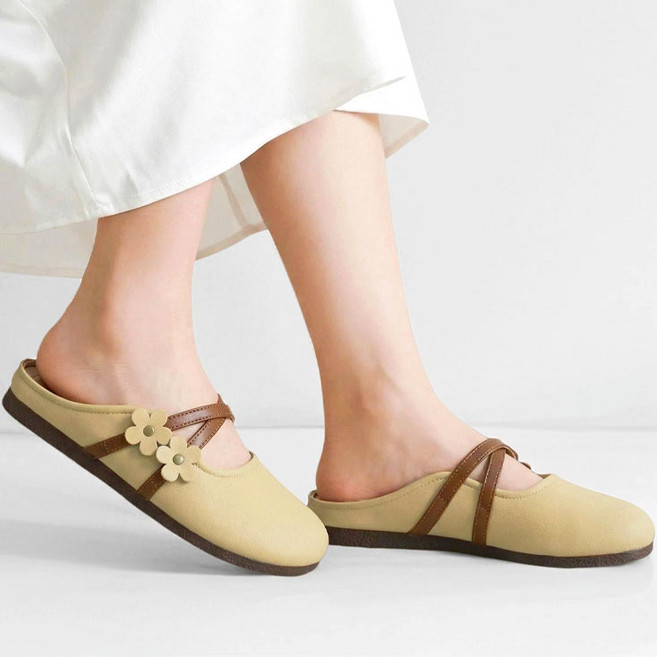 Modern Fashion 여성 플랫 뮬 블로퍼 가벼운 슬리퍼 MX93