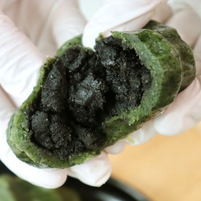 진도 해풍 쑥송편 흑임자송편 녹두송편 깨송편 2Kg 1box, 1박스, 흑임자