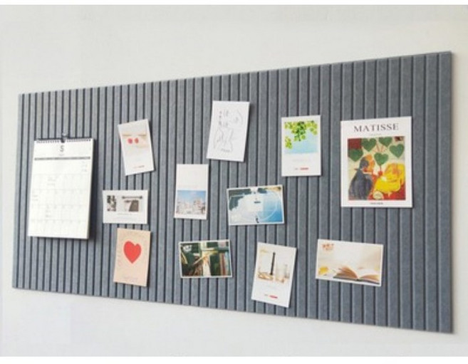 라비인 대형 게시판 알림판 부착식 펠트 게시판, 다크그레이 60x120cm