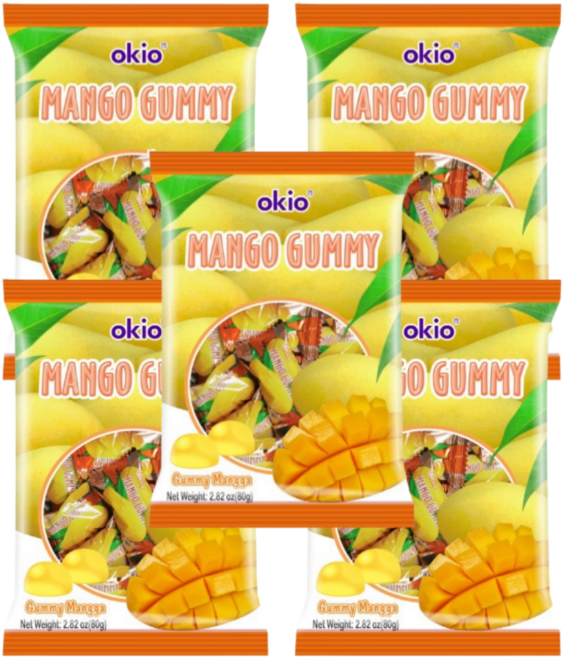 오키오 망고 구미 젤리, 5개, 80g