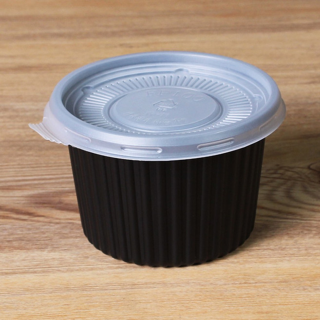 일회용 소스용기 100파이 PP 대 블랙 1000세트 양념컵 국물 반찬 용기, 1개