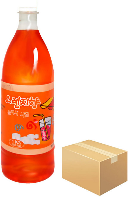 아담스팜 오렌지향 슬러시시럽 1kg x 15개/슬러쉬원액, 15개