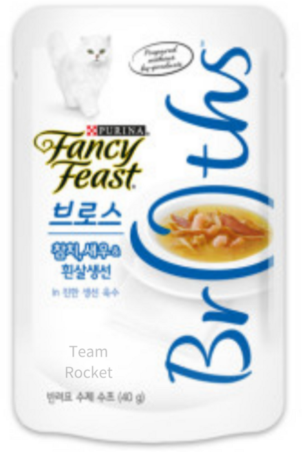 팬시피스트 브로스 고양이 간식 파우치, 혼합맛(참치/새우/흰살생선), 40g, 12개
