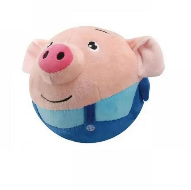 반려동물 스마트 고양이 전기 자동 봉제 바운싱 인터랙티브 스스로 움직이는 새끼 실내 놀이용, 3. Blue Pig, 1개