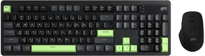 지클릭커 오피스프로 사일런스 M 무소음 방수 키보드 마우스 세트 104키, 인체공학, 포커, WMK529