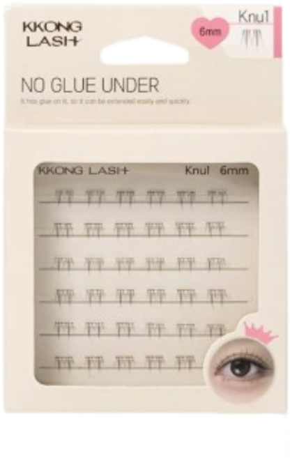 꽁래쉬 노글루 속눈썹 언더 knu1(글로시) 6mm, 1개