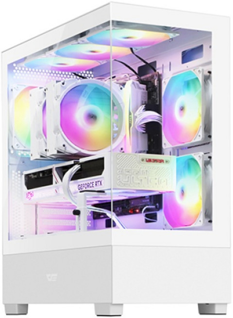 [darkFlash] DS500 RGB [미들타워] [화이트], 1개, DS500 RGB 화이트