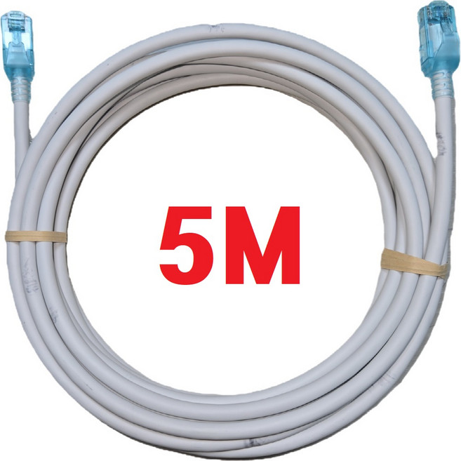 LS전선 CAT.6 UTP 수제작 1Gbps 다이렉트 랜케이블, 5m, 1개, 그레이