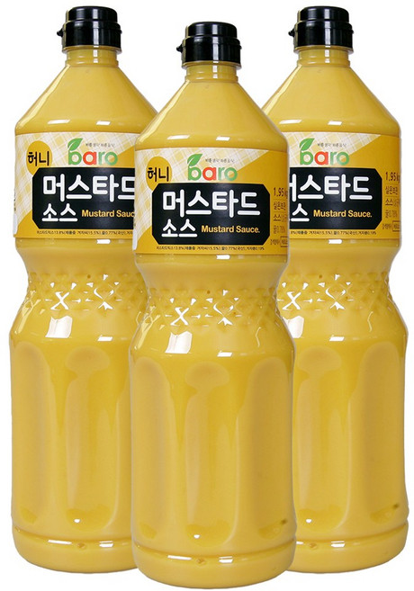 바로 허니 머스타드 소스 1.95kg, 3개
