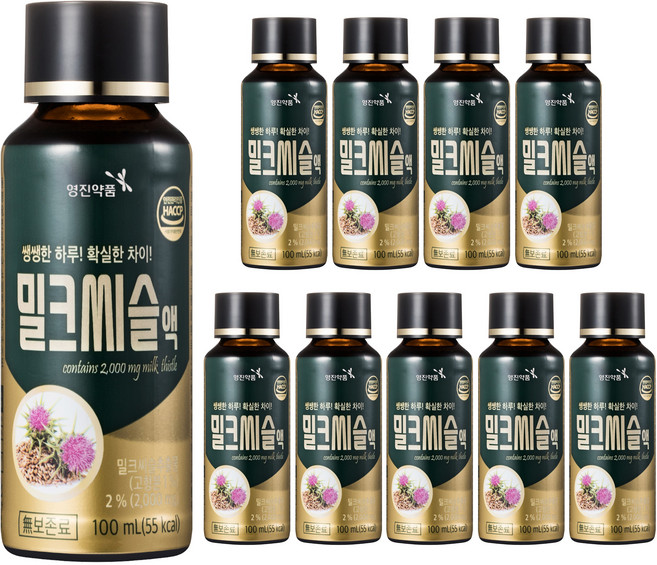 영진약품 밀크씨슬 액상 데일리 컨디션 케어 활력 관리 음료, 10개, 100ml