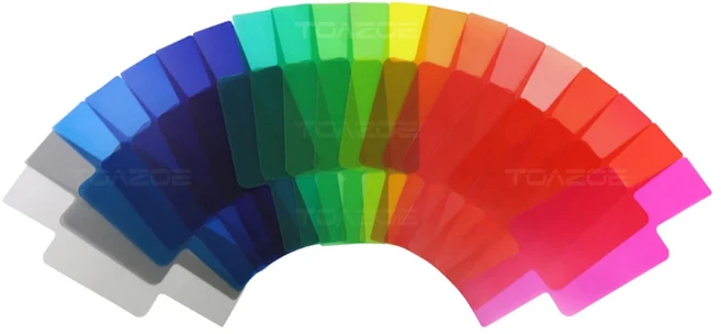 20피스 플래시 플래시 컬러 젤 필터 셋톱 컬러 필터 세트 컬러 용지는 카메라 사진 젤 필터에 적합합니다., 01 Filter Set, 01 빠른