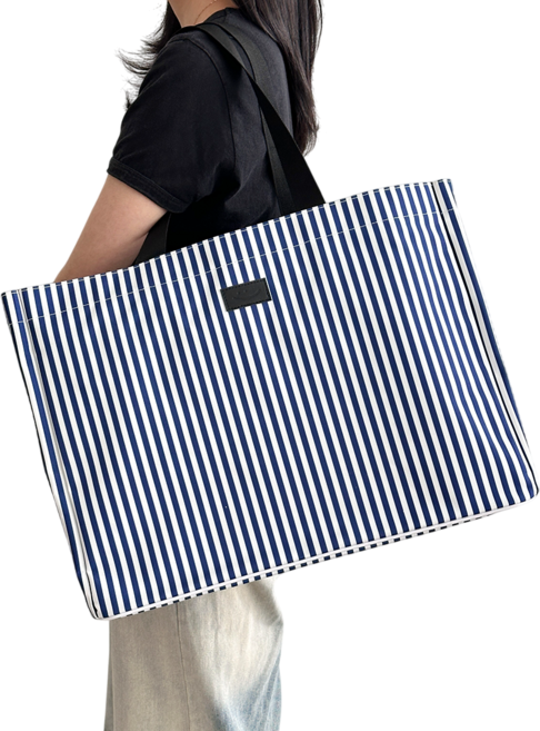 ECLL 스트라이프 비치백 방수 대형 물놀이 가방