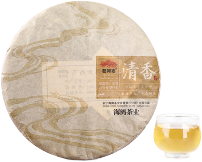 노동지 (생차) 청향 2020년 357g 운남 보이차 맹해차구 교목노수, 357지, 1개, 1개입