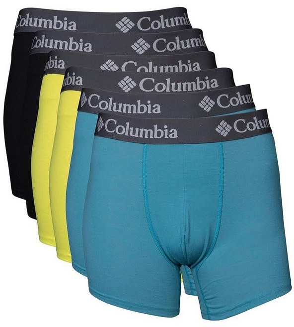 Columbia 아마존 독점 6팩 퍼포먼스 복서 브리프 블랙.