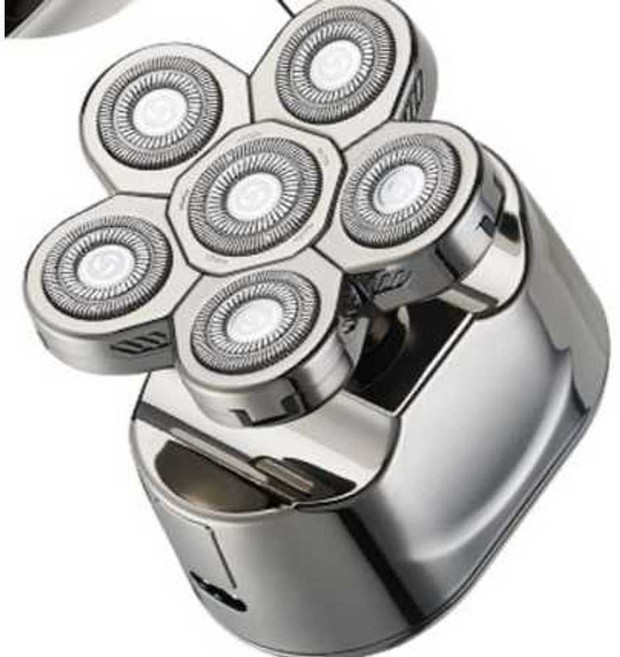 셀프이발 면도기 8헤드 바리깡 2mm 스포츠머리, 1개, 6날 면도기 황금 독립 실행형