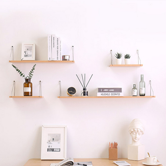 집안 무타공벽선반 꼭꼬핀호환 원목 미니선반 벽걸이 인테리어선반 3컬러 3사이즈, 30cm 블랙, 1개