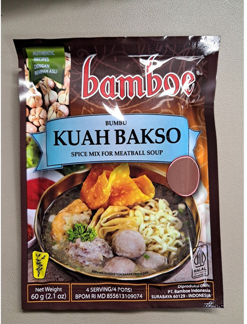 봄부 꾸아 박소 bamboe kuah bakso 60g, 1개
