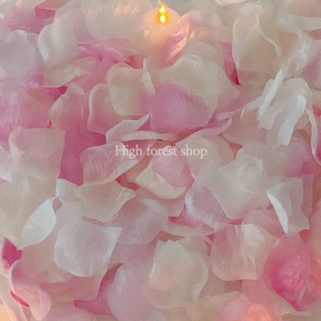 장미꽃잎 컨페티 핑크 혼합 1000p 플라워샤워 셀프웨딩 프로포즈 파티, 핑크그라데이션