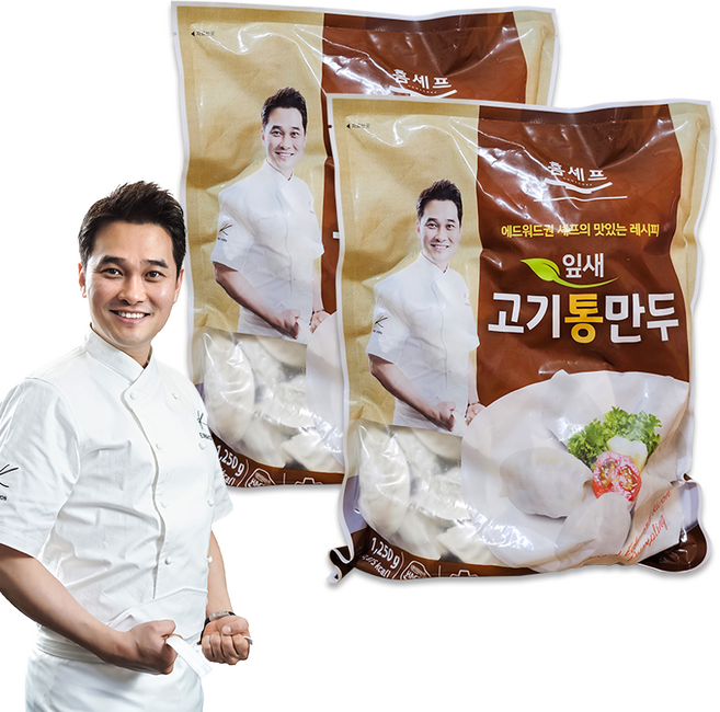 스마일유통 맛있는 에드워드권 셰프 잎새고기통만두, 2개, 1.25kg
